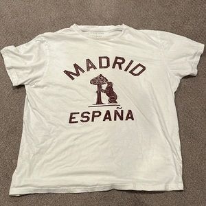 Primark, Size L, Madrid España White T-Shirt